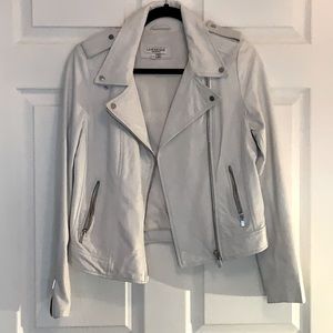 Lamarque Collection white genuine leather jacket